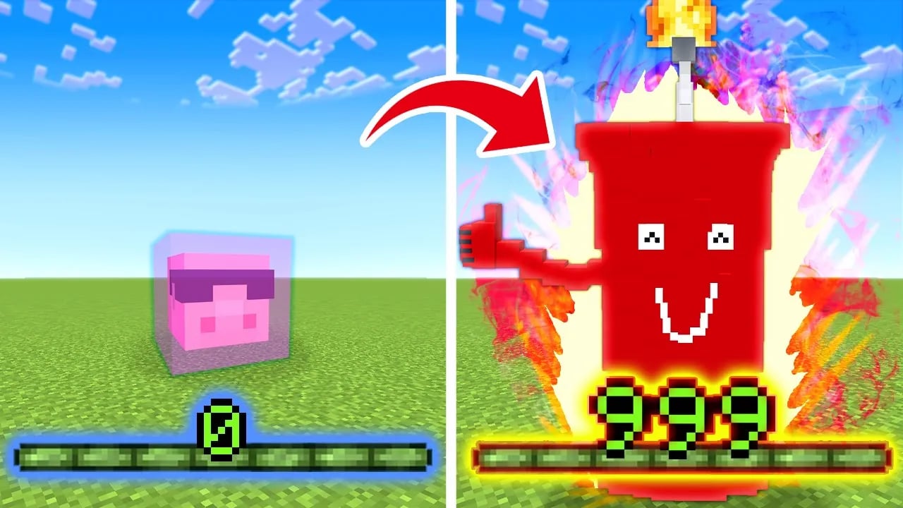 【マイクラ鬼畜】レベルが上がるとMOBに進化する世界でエンドラ討伐！ image