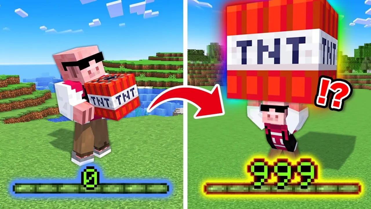 【マイクラ鬼畜】レベルが上がると強化TNTが手に入る世界でエンドラ討伐！ image