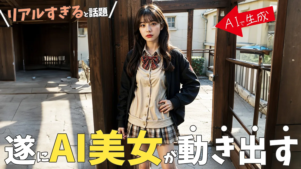 【AI美女が超リアルに動く!?】GEN-3の新機能『i2v』でai美女を動かす方法 image