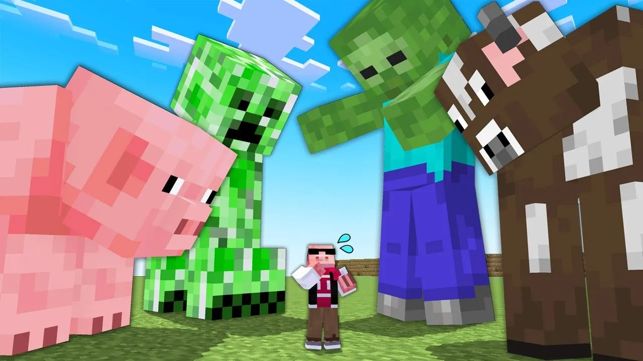 【マイクラ鬼畜】すべてのMOBが巨大化した世界でエンドラ討伐！ image