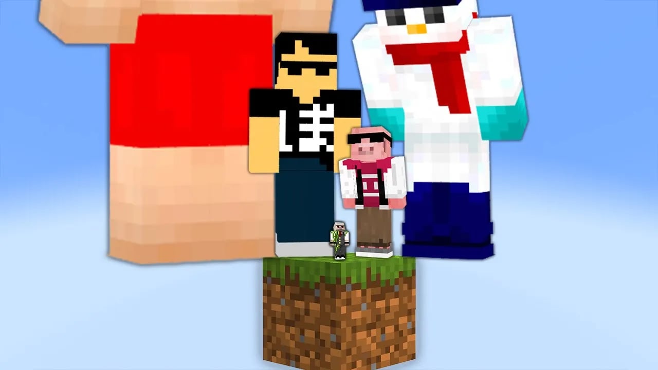 【マイクラ】サイズがバラバラな世界で1ブロックサバイバル image