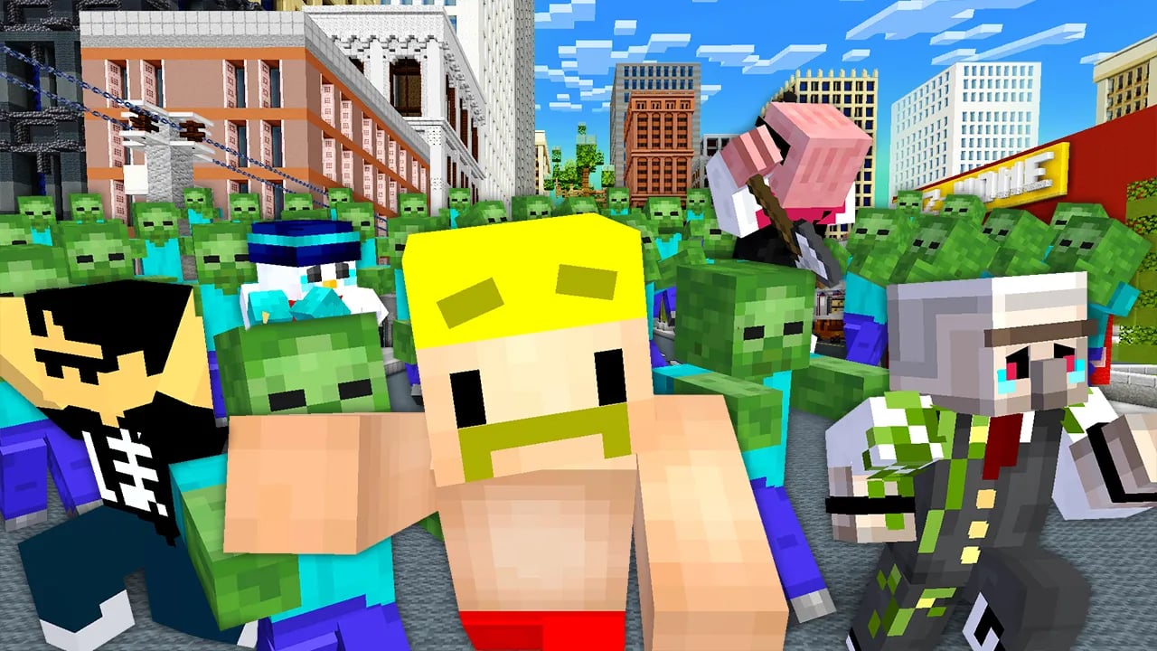 【マイクラ】ゾンビだらけの街で3日間生き延びろ！ image