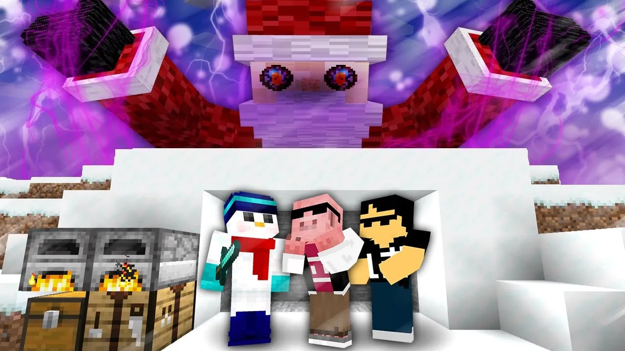 【マイクラ鬼畜】サンタが襲ってくる世界でエンドラ討伐！ image
