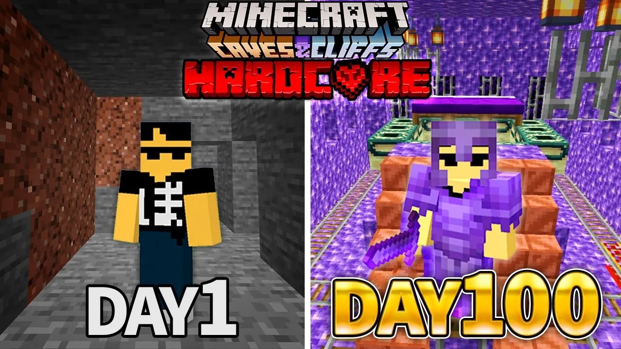 【マイクラ】穴掘り100days！地上に1歩も出ずにハードコアサバイバル【Minecraft 100days】 image