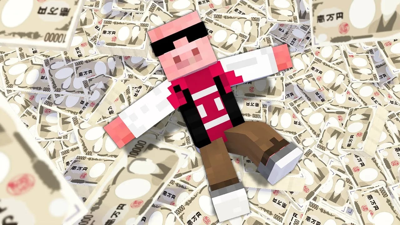 【マイクラ鬼畜】貯金しないと生きられない世界でエンドラ討伐！ image